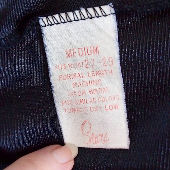 Sears Intimates & Sleepwear Vtg 7s Sears Doesnt Slip Mod Black